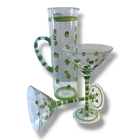 Martini Set🎄 for Two by Home Essentials Olive Theme